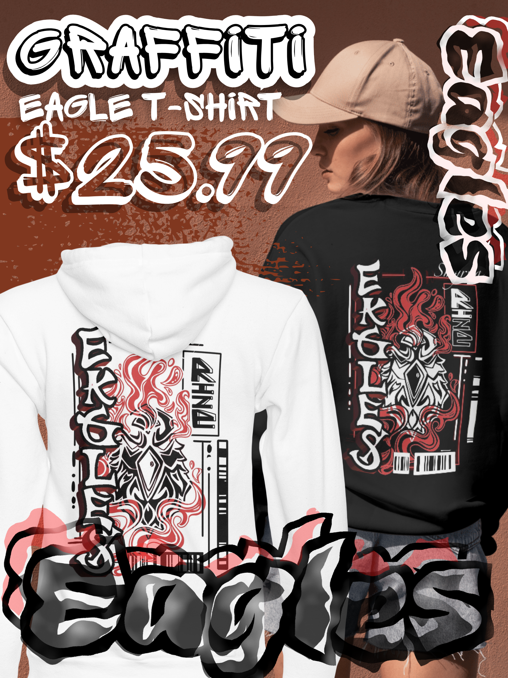 Graffiti Eagle T-Shirt.png