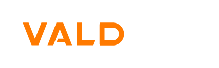 VALDHUB logo in orange and white text on a black background