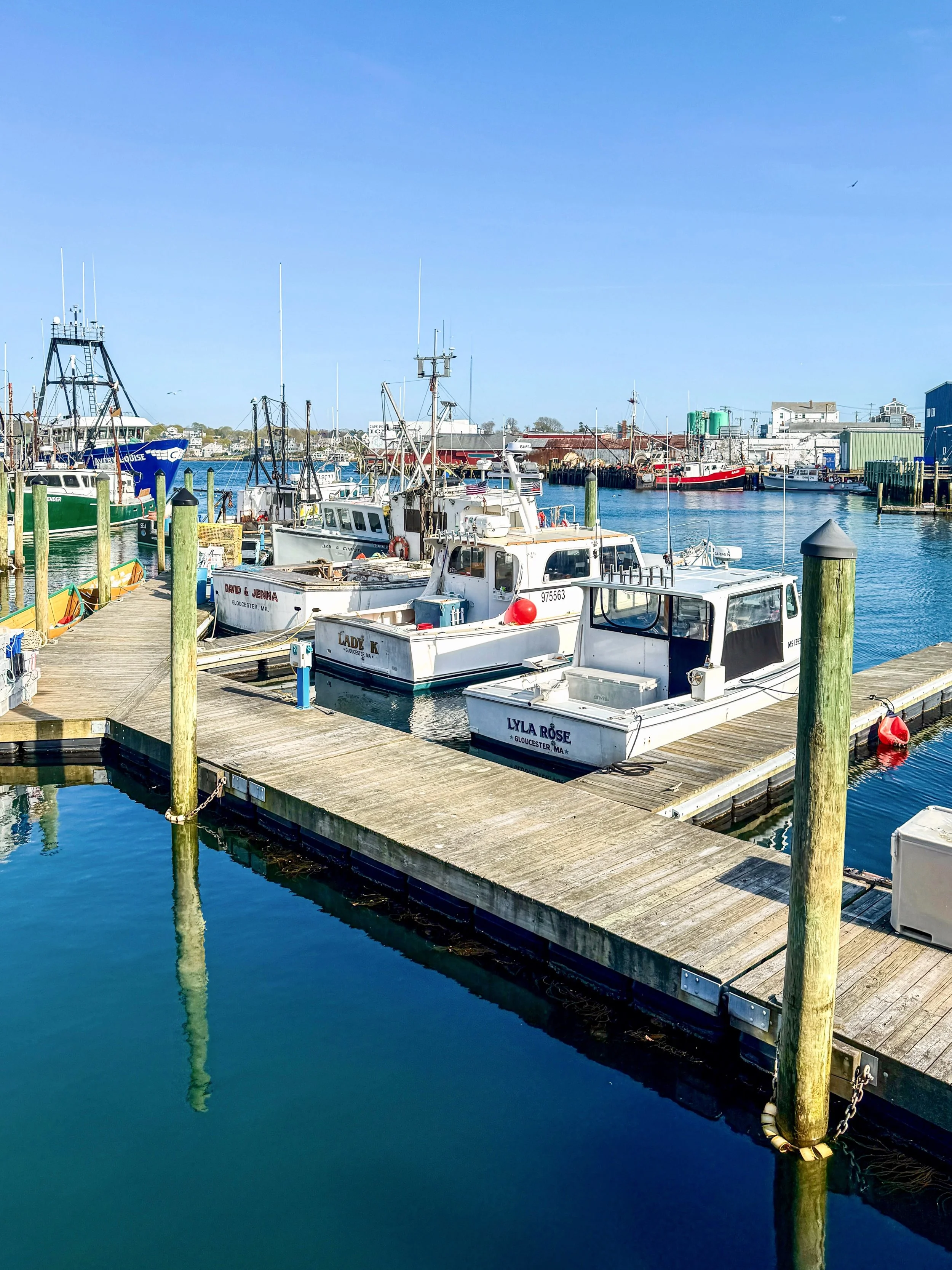 Recently in New England 🌊🐚🦞🌸📚☀️

1. Fishing boats in the Gloucester harbor 
2. A visit to the @onerafoundation in New Canaan
3. A spring day in Ridgefield 
4. Lunch at @lucs.cafe 
5. The PB&amp;J matcha from @zenchamatcha 
6&amp;7. A visit to @h