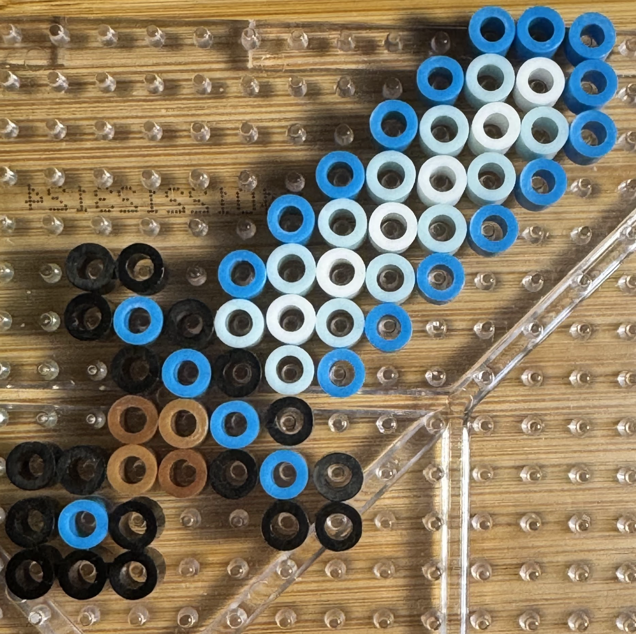 MINECRAFT DIAMOND SWORD BEADED ART