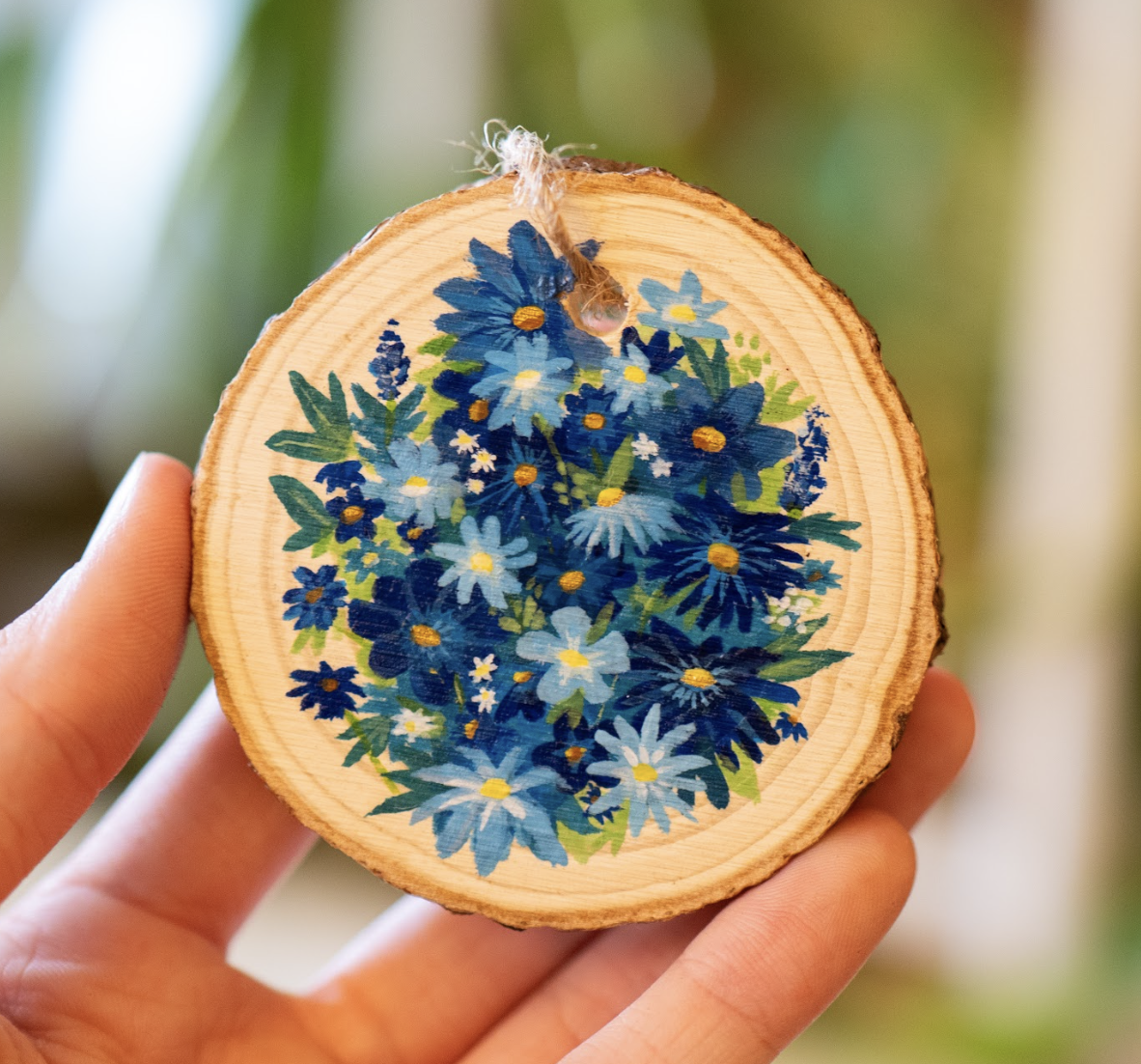 Blue Floral Ornament