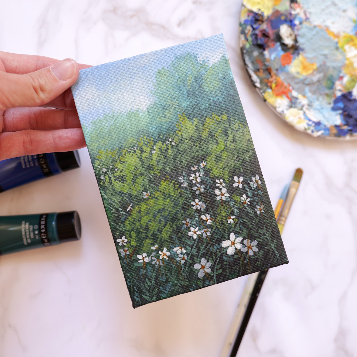 Cooltone Floral Original Paintings