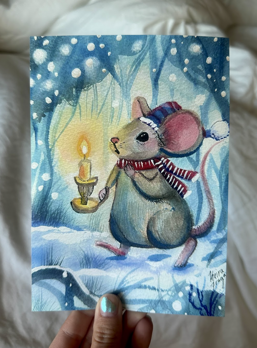 Winter Mouse Print