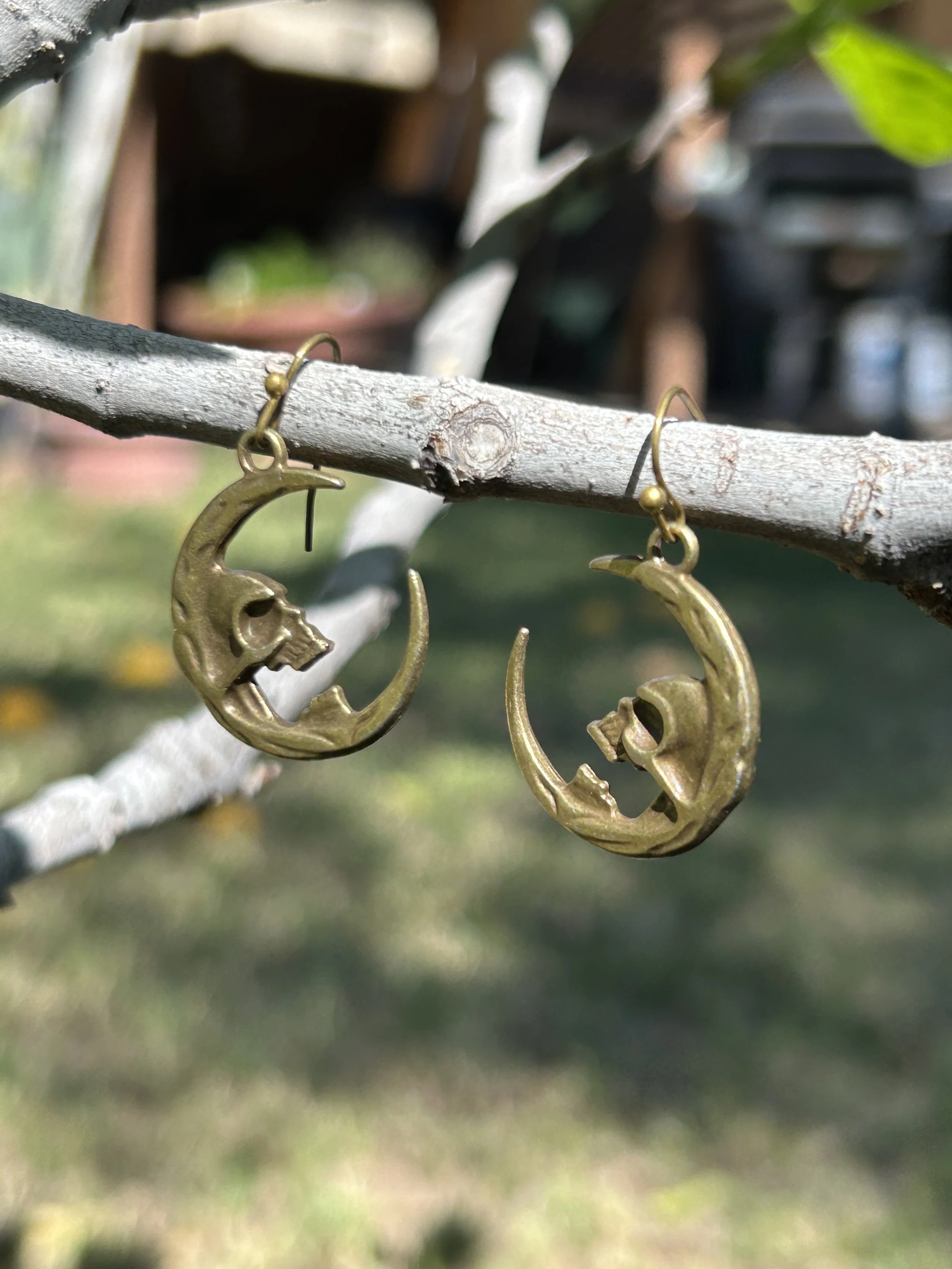 Skull on Moon Earrings.JPG