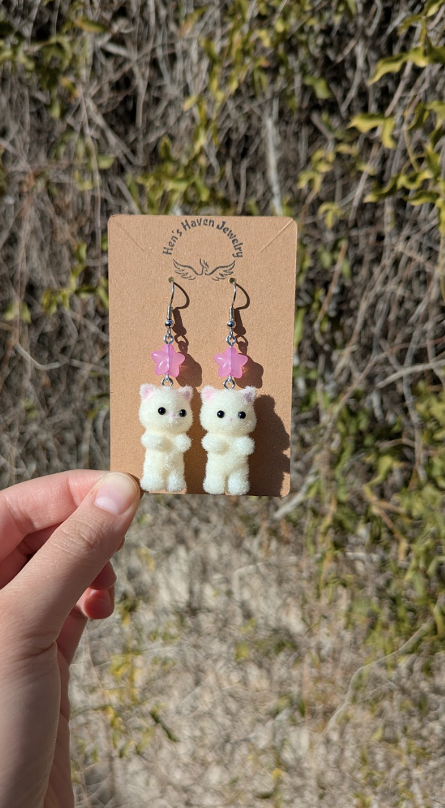 Fuzzy Cat Earrings