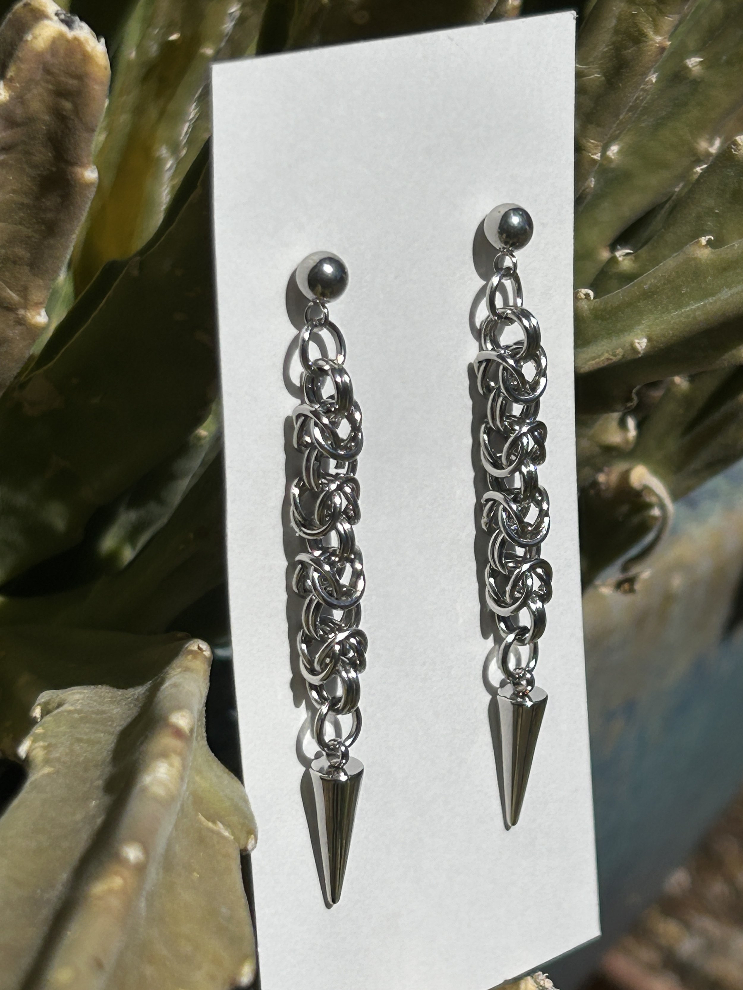 Double Byzantine Spiked Earrings .JPG