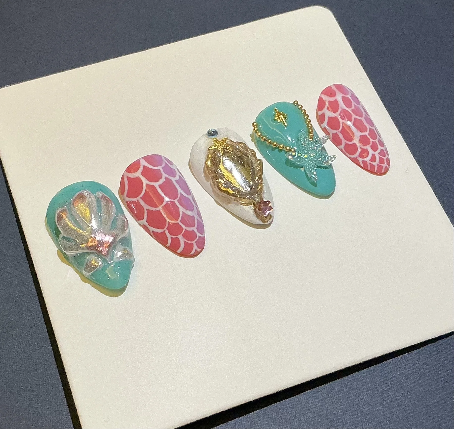 MERMAID PRINCESS PRESS ON NAILS