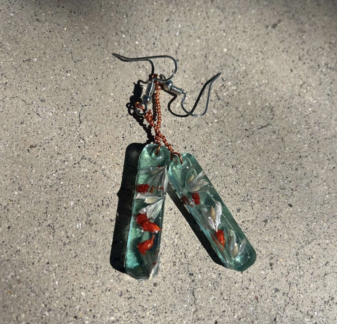 Blue Long Earrings