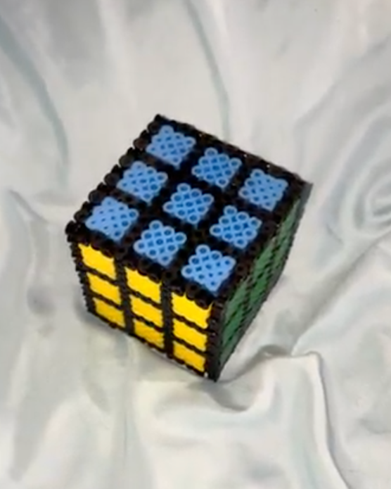 RUBIK'S CUBE BEADED ART