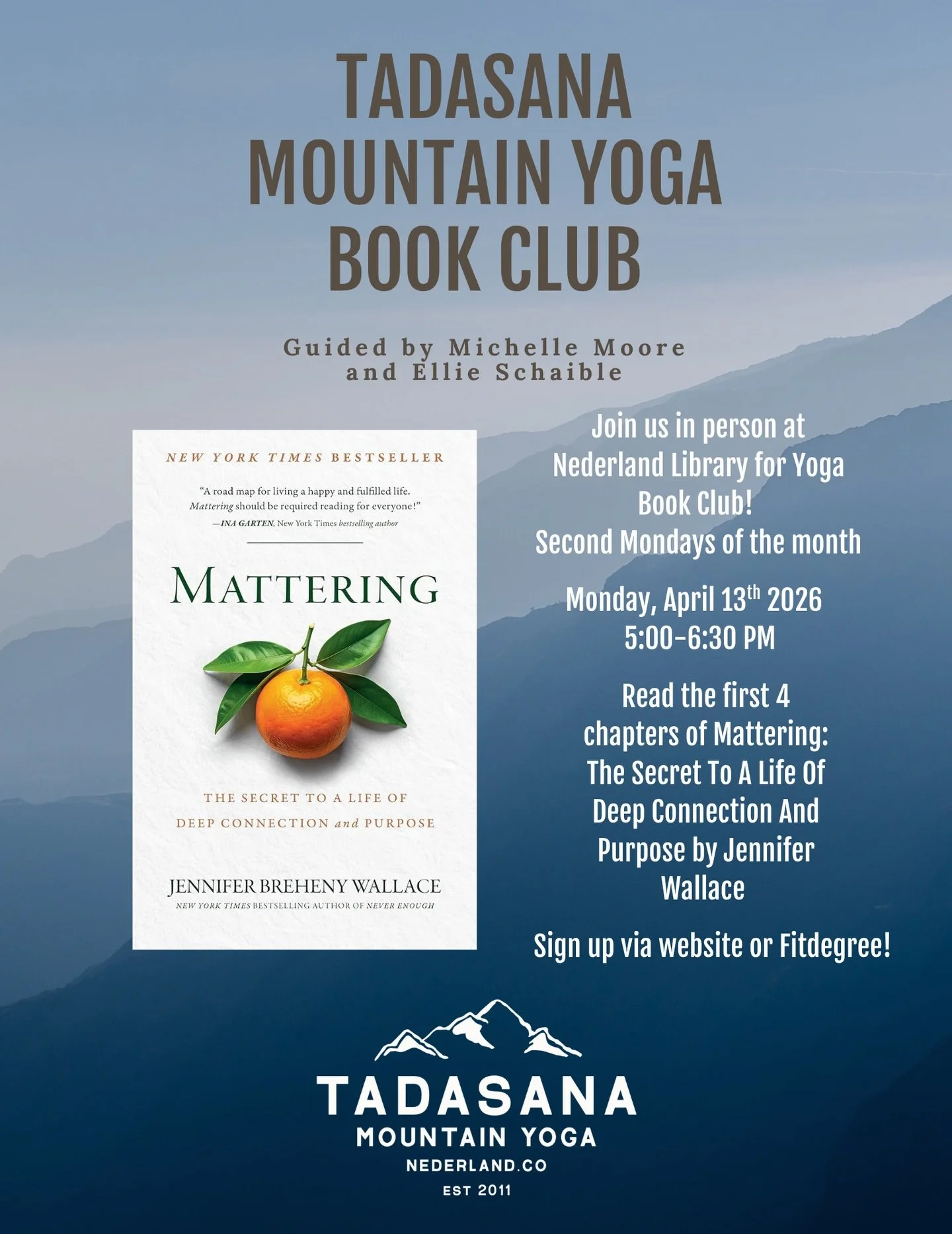 Introducing Yoga Book Club! 📗🍎🧘

Join us for a journey of self discovery and connection! Book club is a community space to slow down, explore yoga beyond the mat, and build meaningful relationships. 

Our first gathering: 
🗓️ Monday, April 13th 
