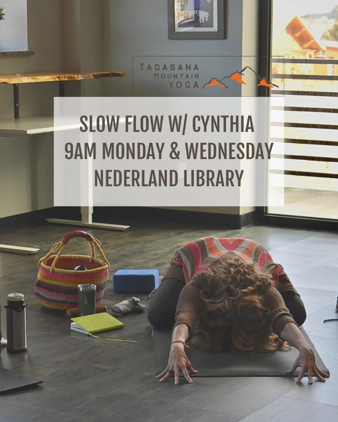 Slow down and reconnect with your inner peace at our Slow Flow class. 🪷

Mindful movements, paired with the breath, encourage you to slow down and honor your unique journey on the mat. 

Monday &amp; Wednesday 
9am at the Nederland Library