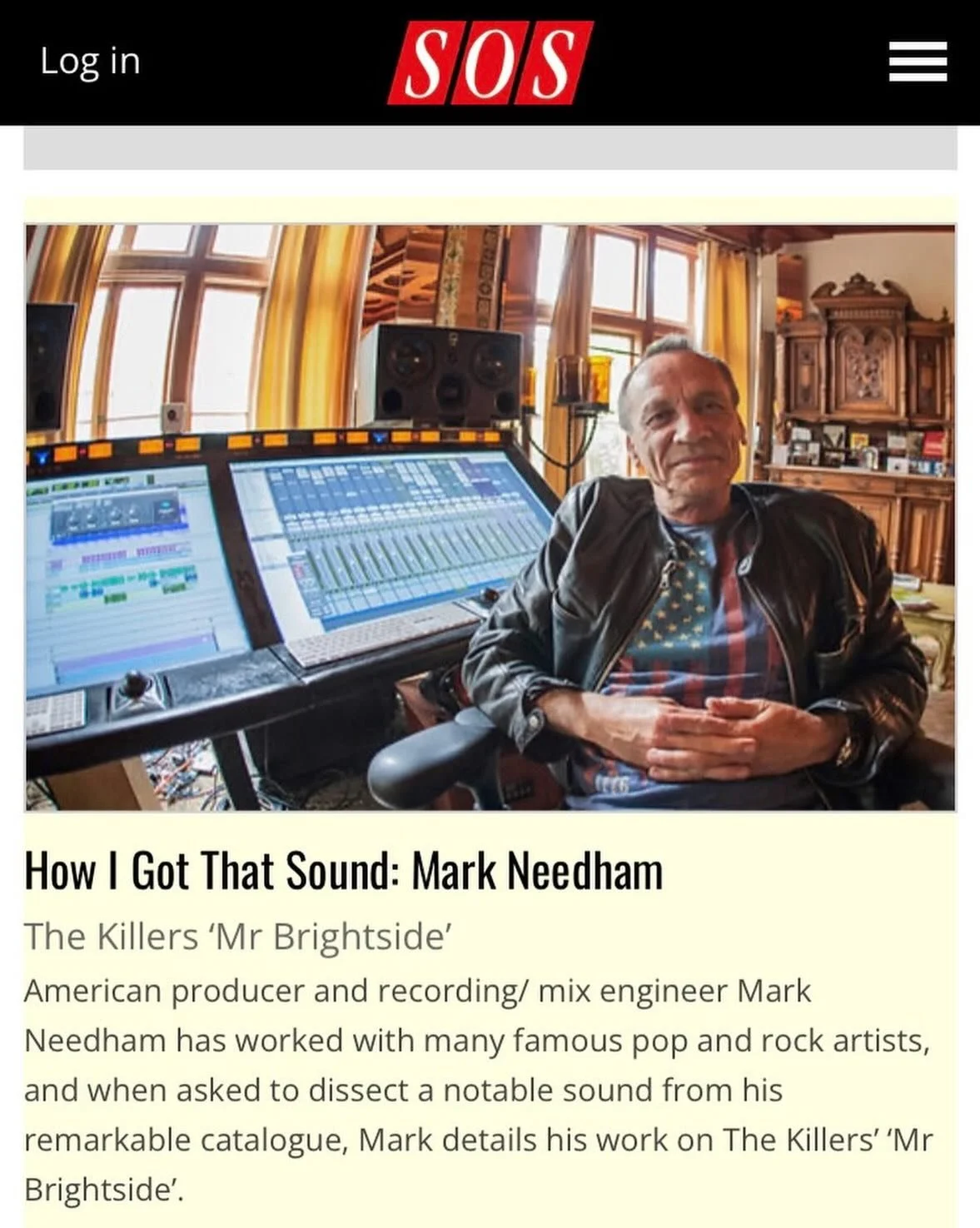 Check out the @soundonsoundmag piece on @mark.a.needham
