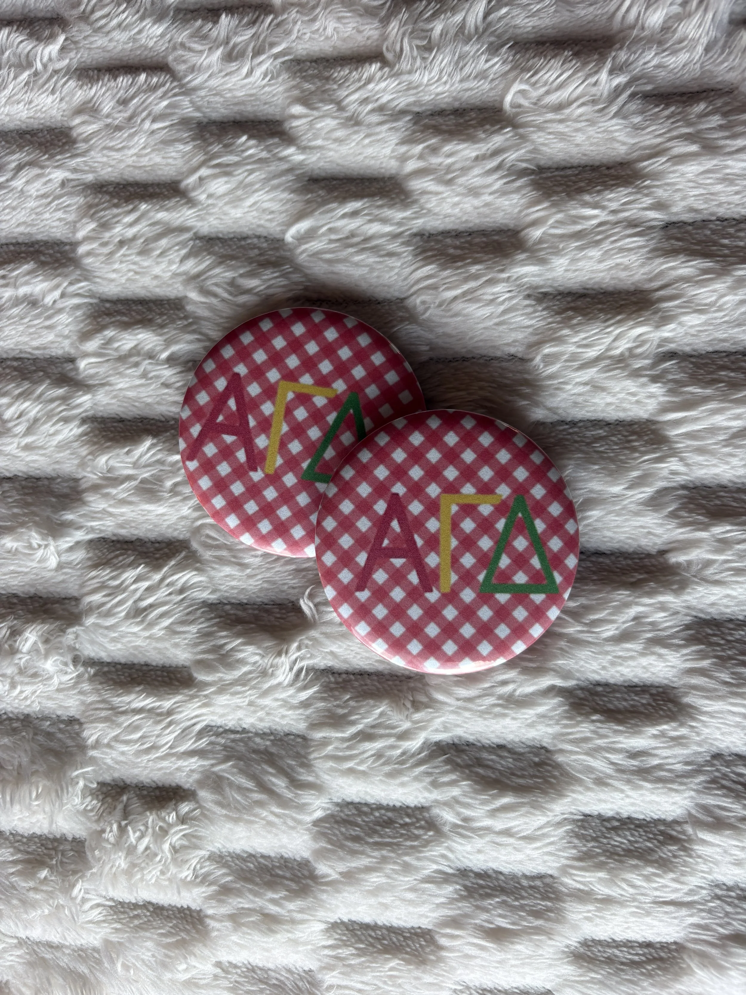 Alpha gam plaid button.JPG