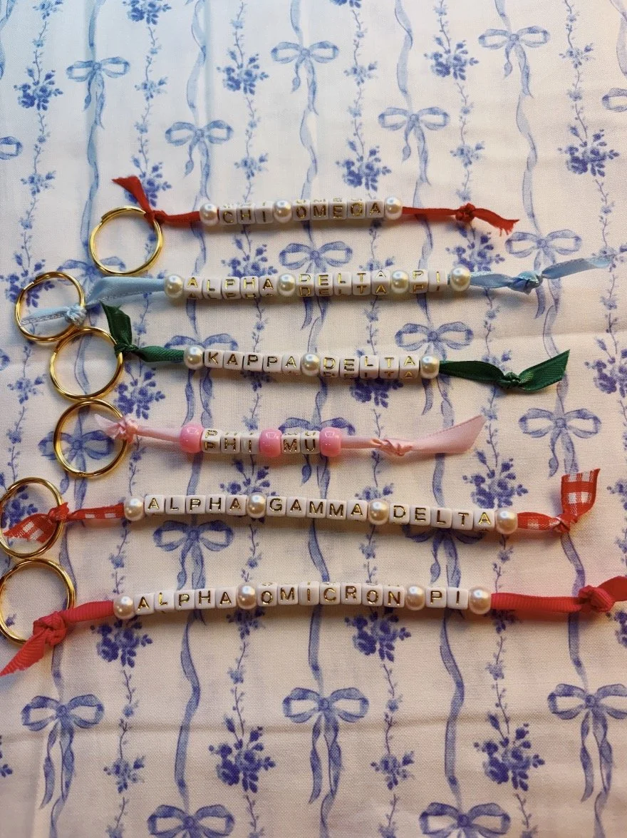 SORORITY BEADED KEYCHAIN