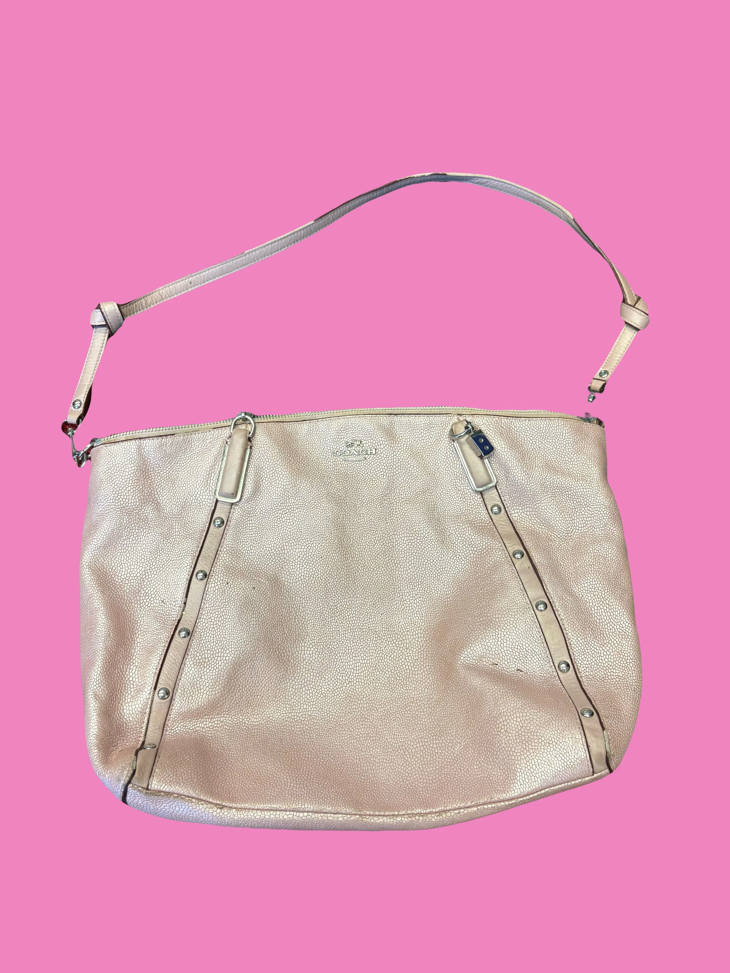 Coach Rose-gold shoulder bag.JPG
