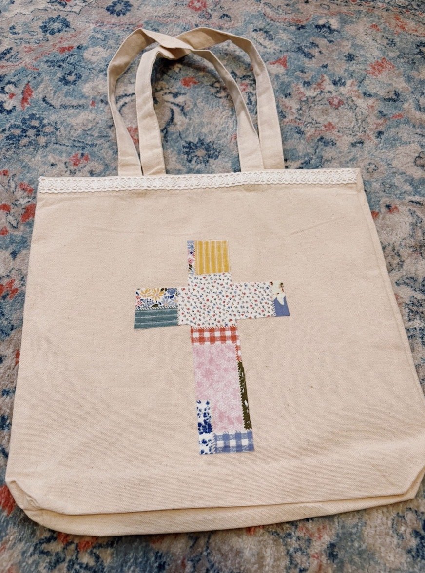 COLORFUL CROSS TOTE BAG