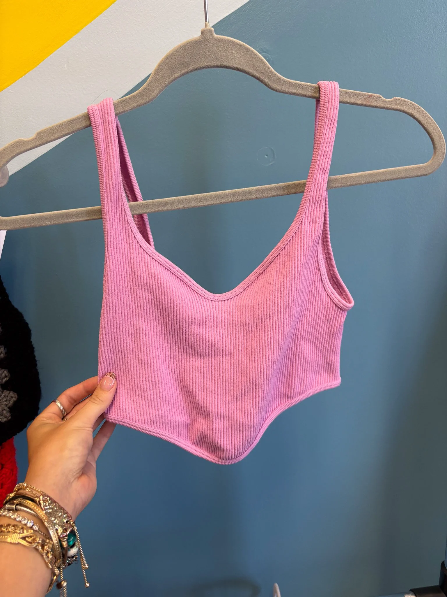 zara ribbed pink tank xs.jpg