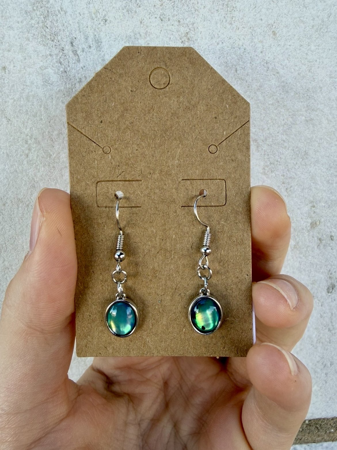 FLUORITE PENDANT EARRINGS