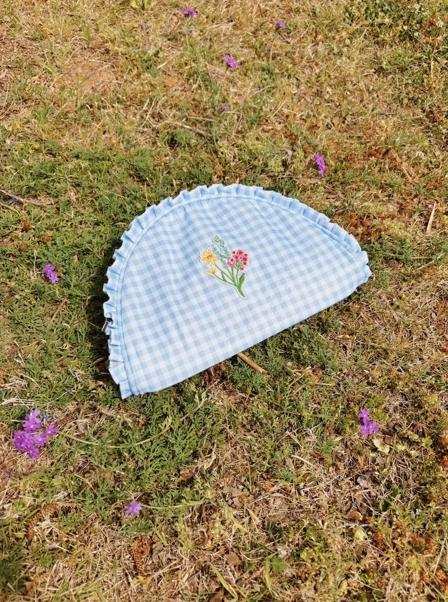 Blue Gingham Pencil Pouch .jpeg