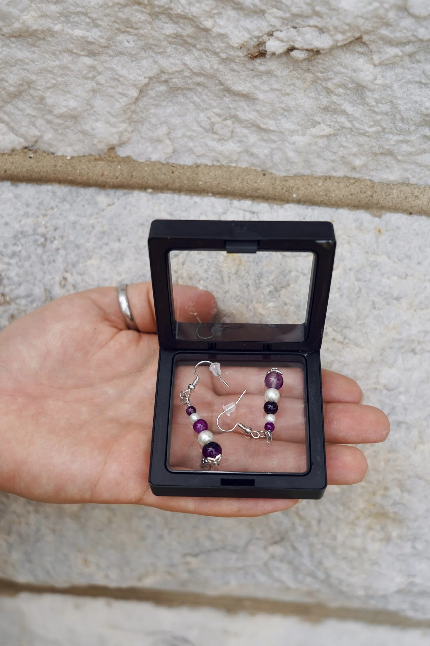 AMETHYST PEARL EARRINGS