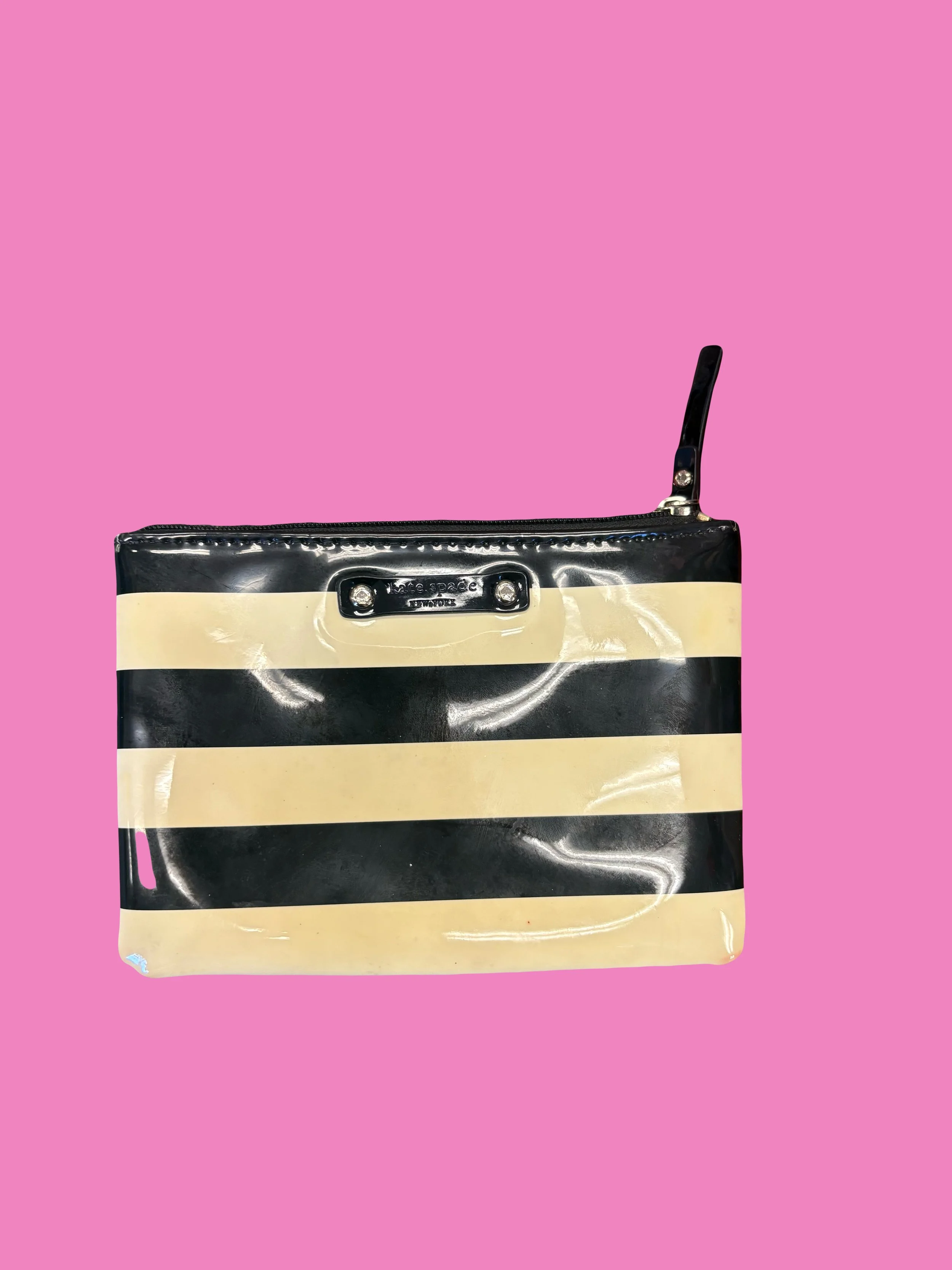 Kate Spade Black and White striped wallet .JPG