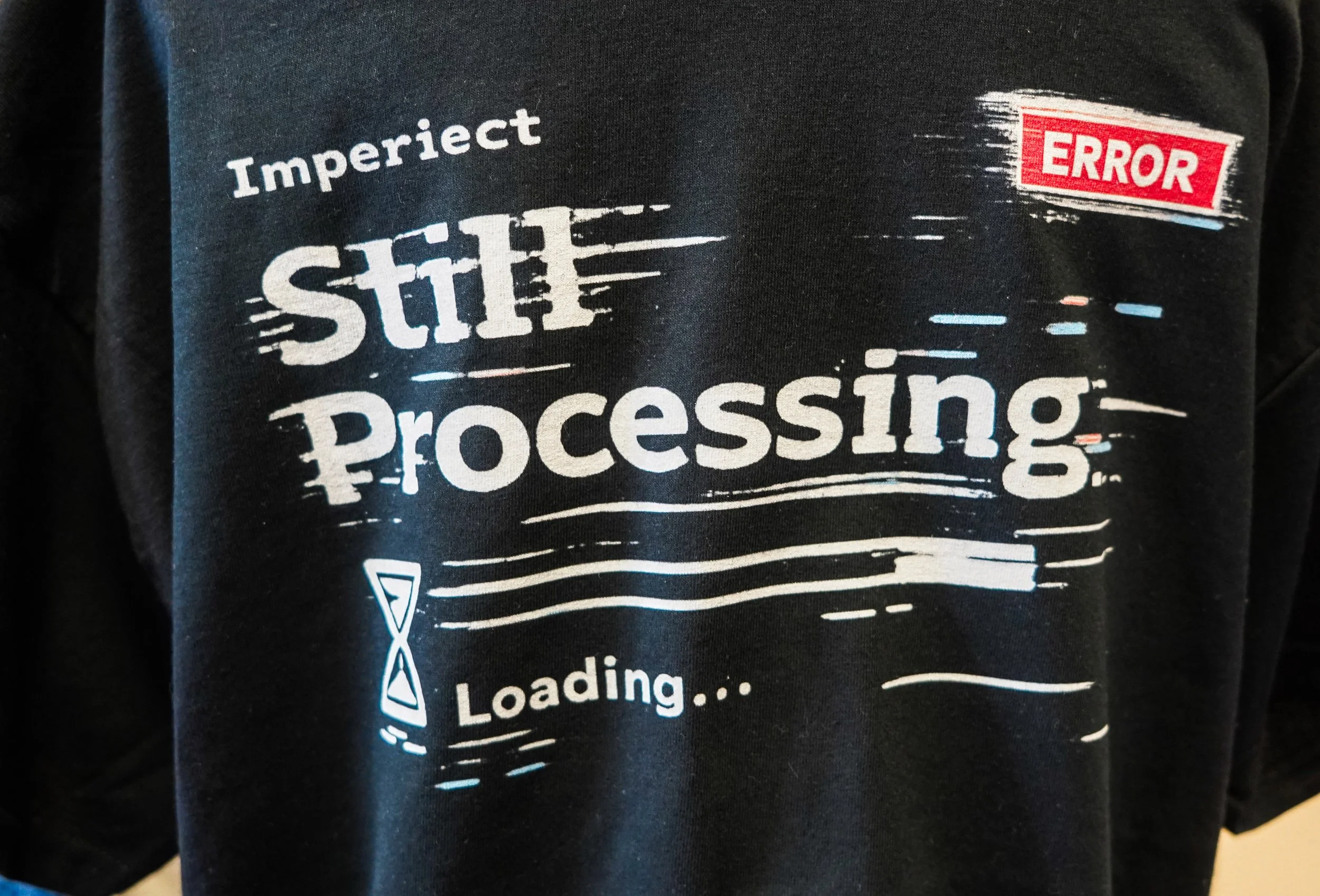 “In Progress” Design T-Shirt _Error_ on model.jpg