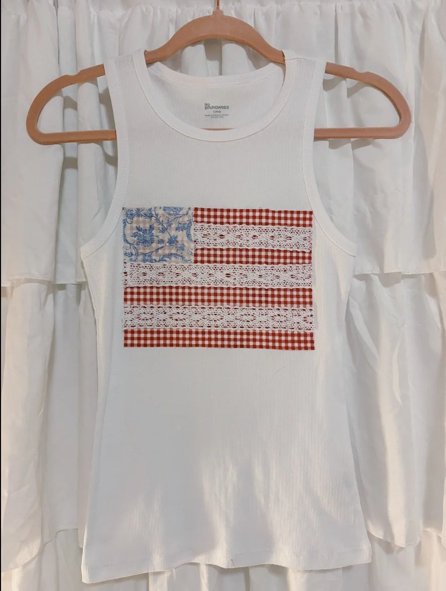American Flag Patch Tank Top .PNG