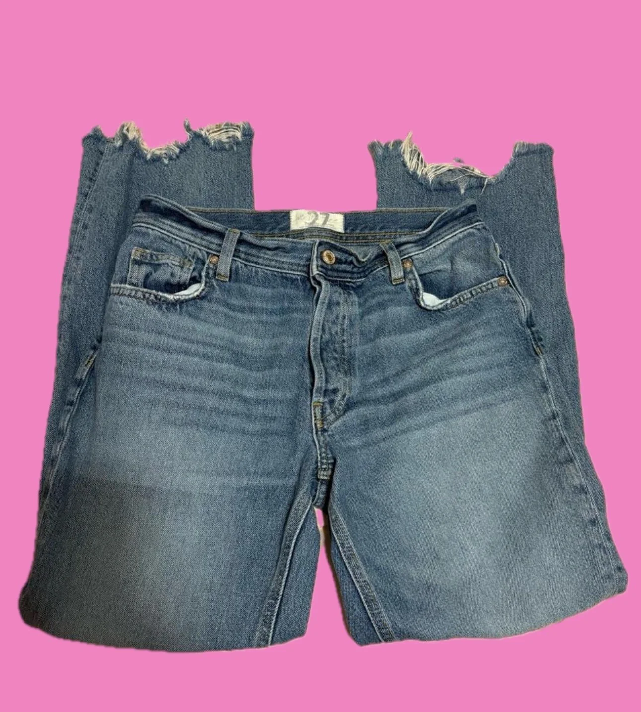 Free People Denim - size 27 distressed jeans.JPG