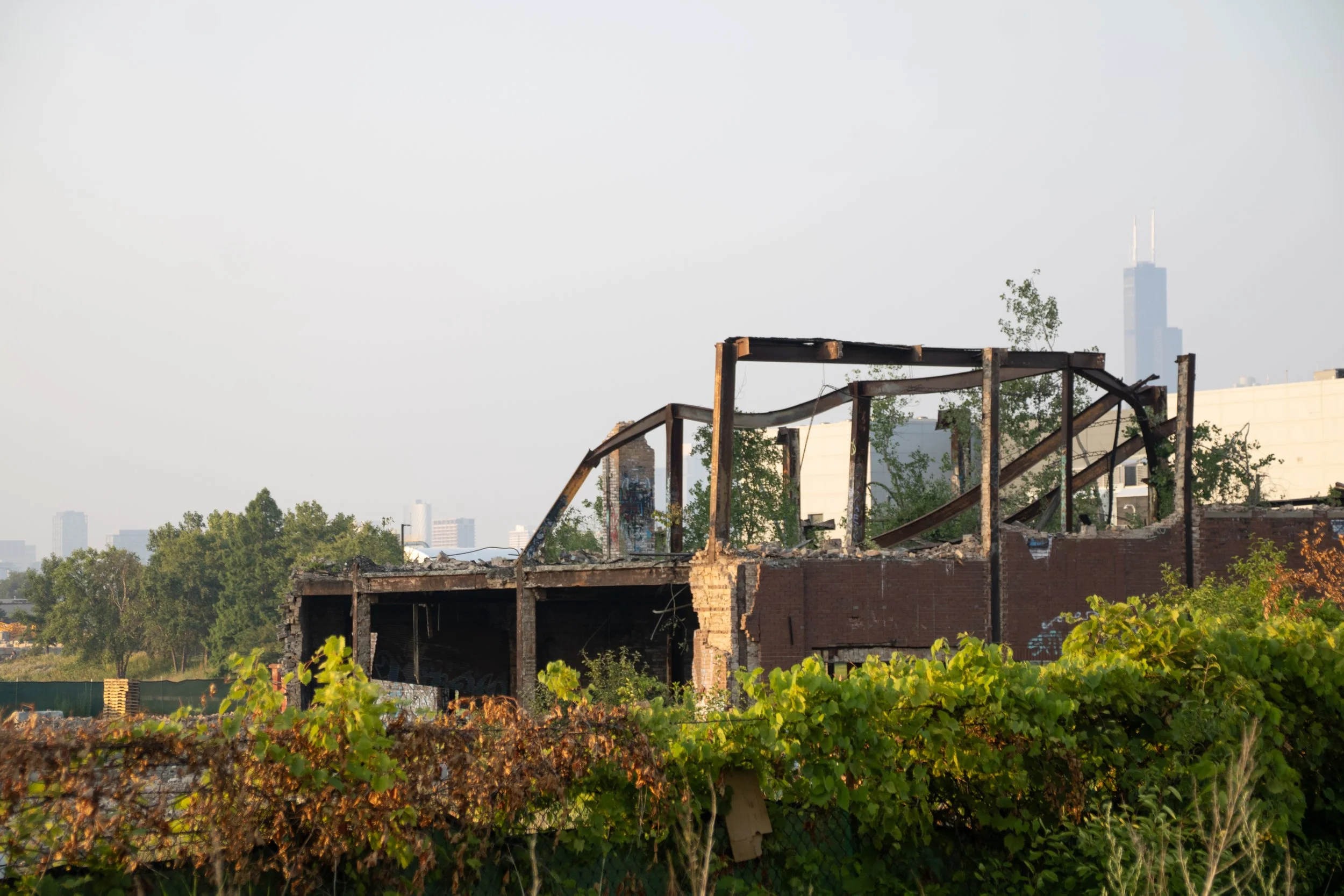 Aug 5: Center Silo Gone, Red Brick Underway