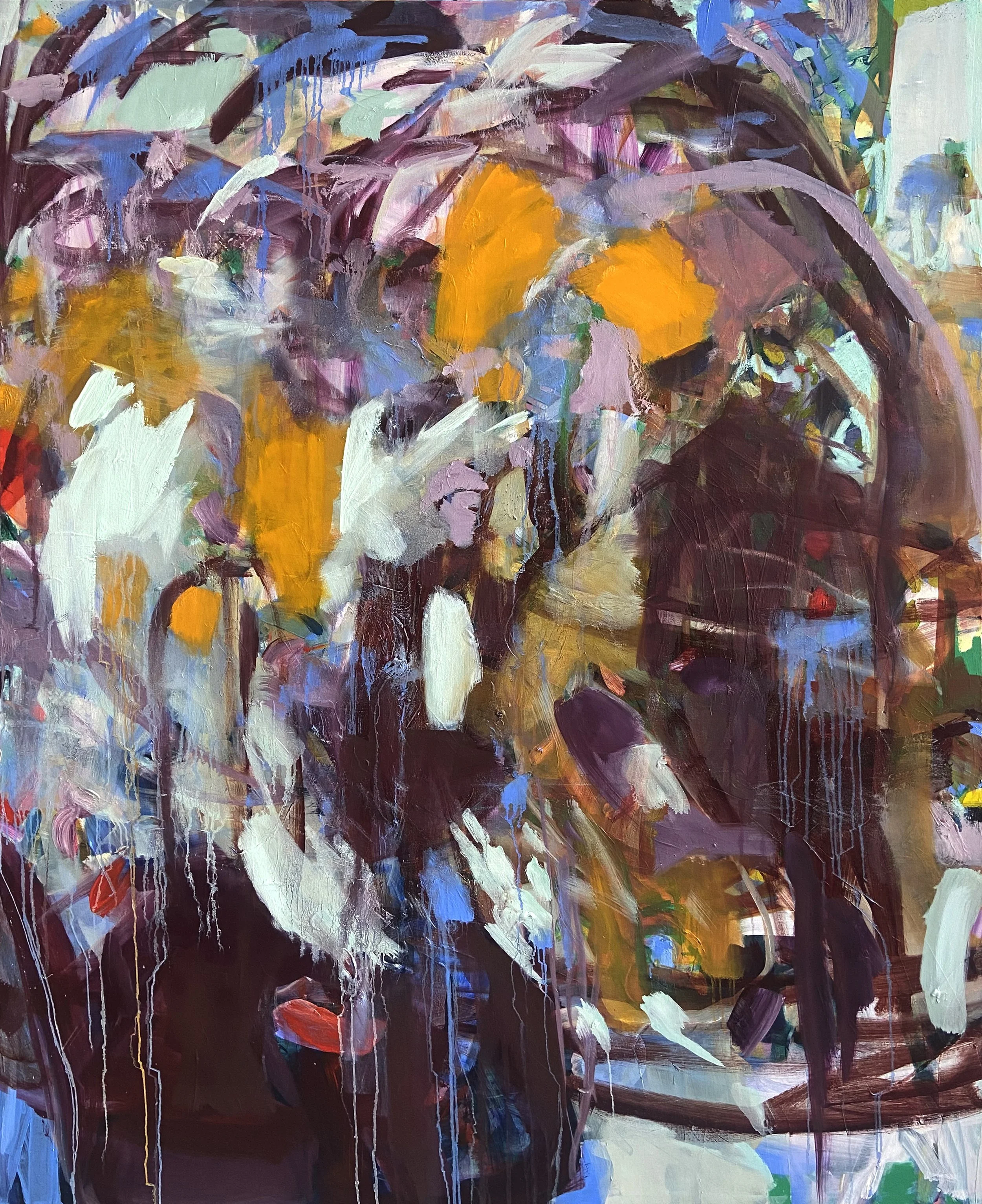 ALL THE SPACES INBETWEEN WHERE YOUR LITTLE FINGERS COULD NOT FIT (2025).          

180 x 150.

Oil, oil stick.