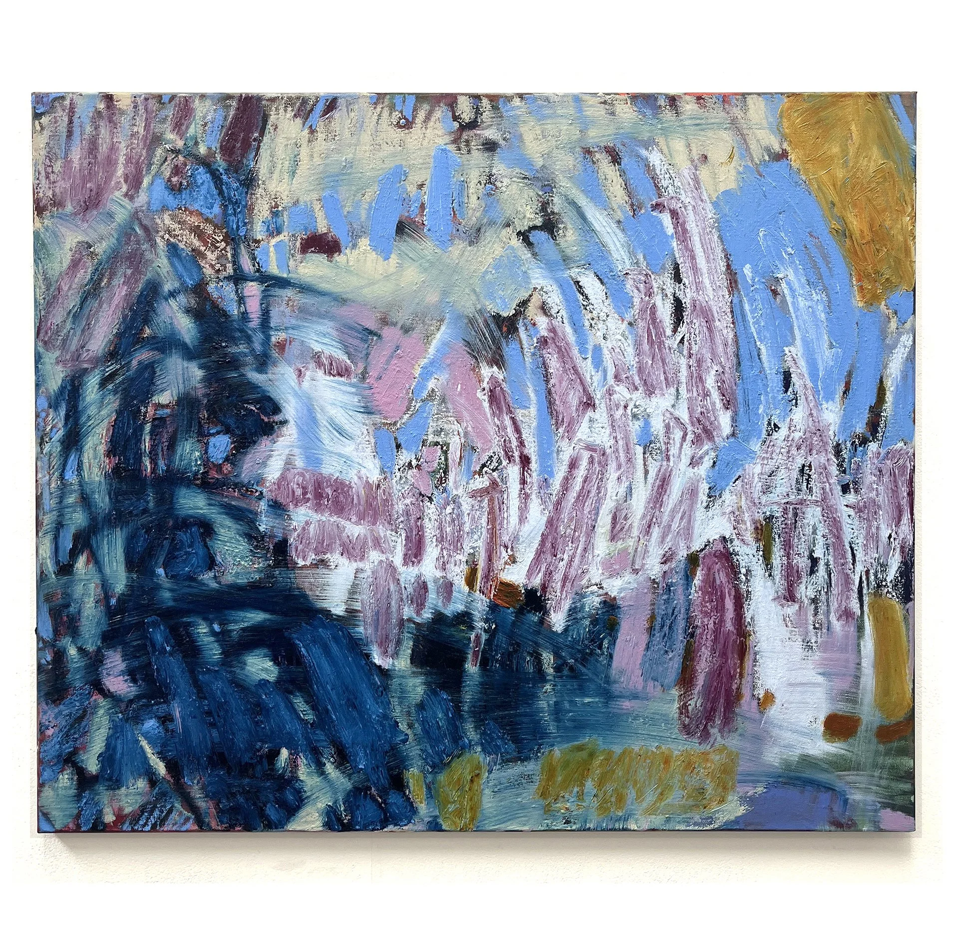 A SOFTLY SPOKEN TIDE (2026). 80 X 100. Oil, oil stick on linen