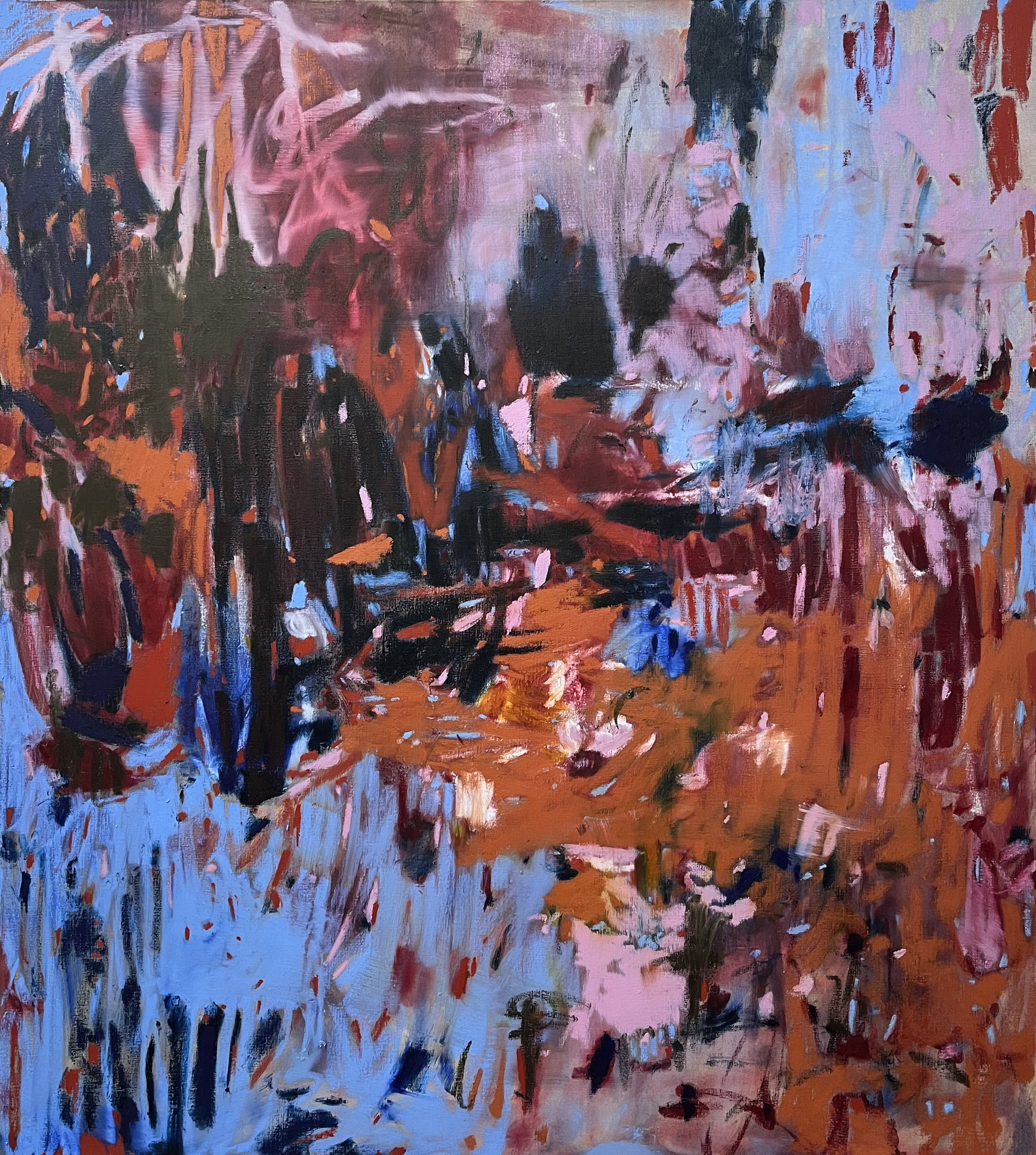 WHILE YOU SLEPT (2026). 180 x 160. Oil, oil stick.