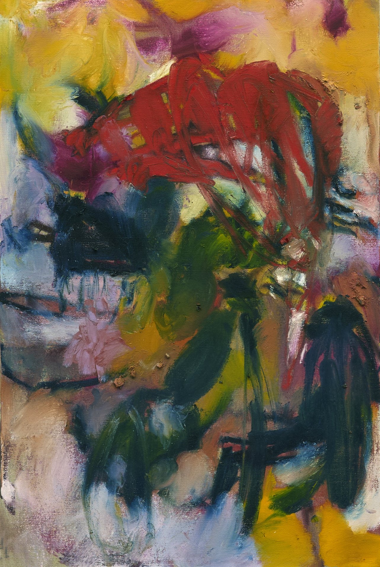 UNTOLD I (2025). 80 x 50. Oil, oil stick 