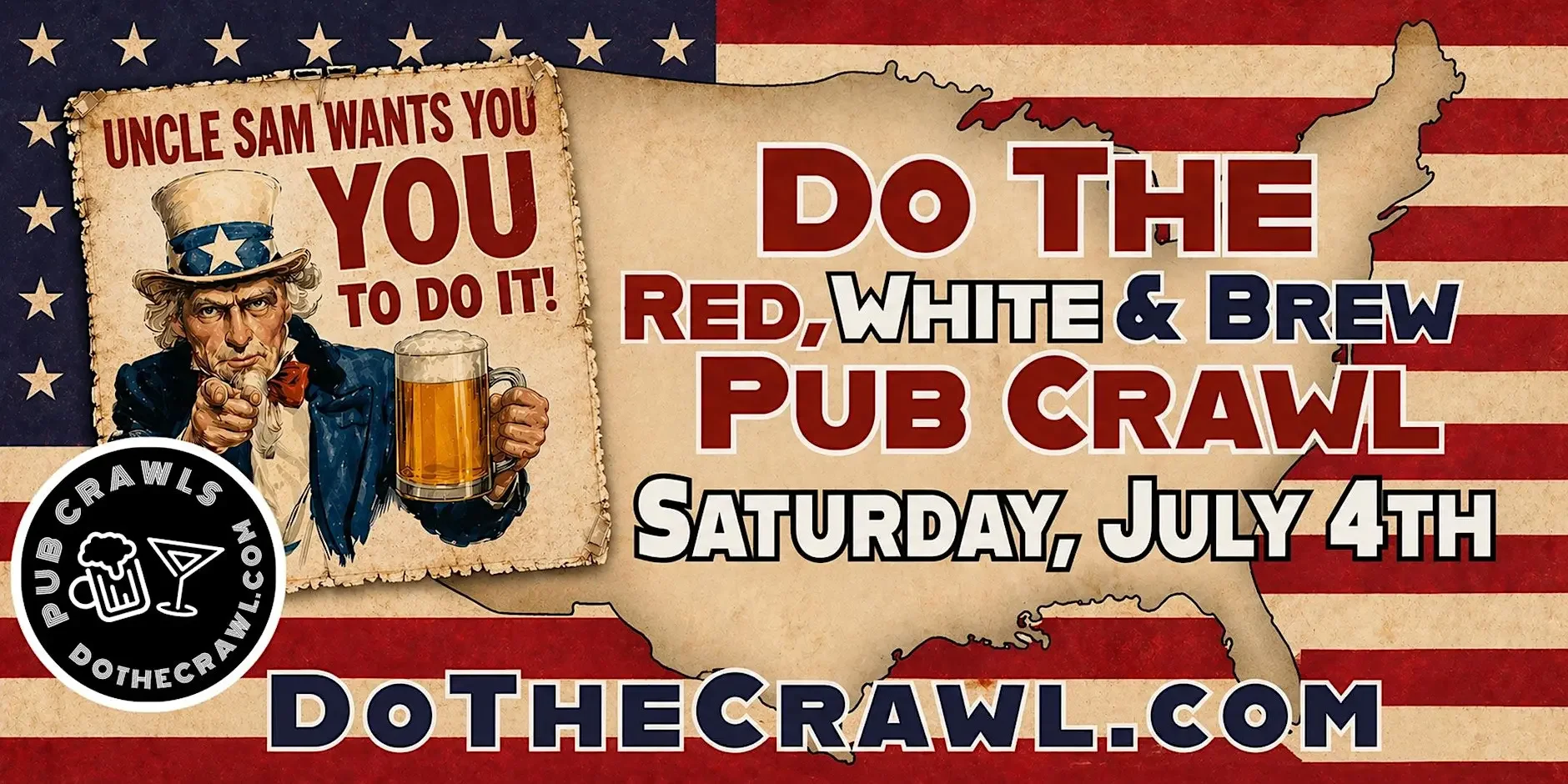 The Red, White, &amp; Brew Pub Crawl