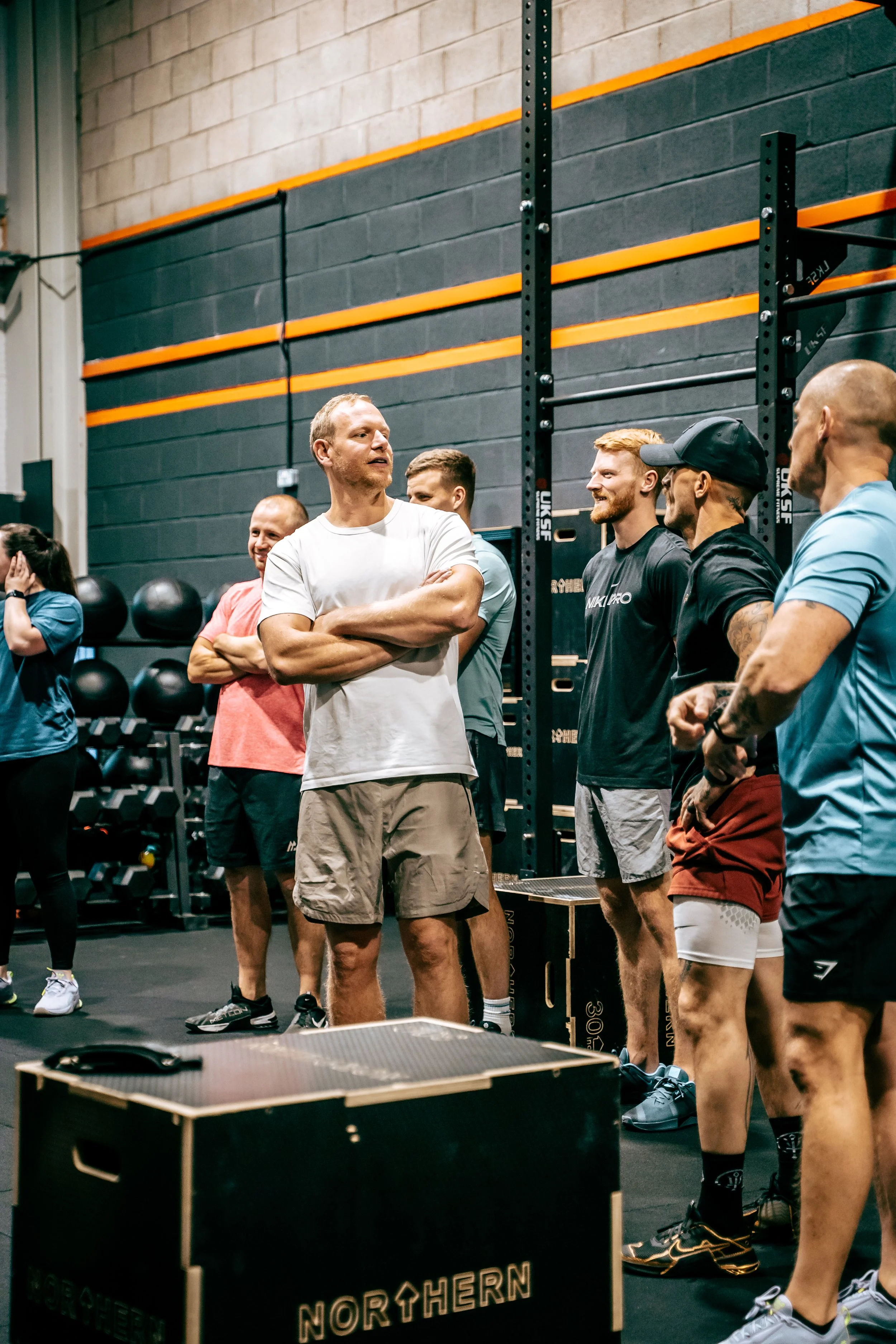 Members chatting between workouts at CrossFit Ex Terra in St Helens