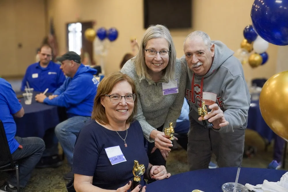 Older adults participating in an activity together