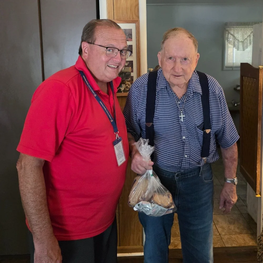 An LCAP Meals on Wheels driver visiting a client