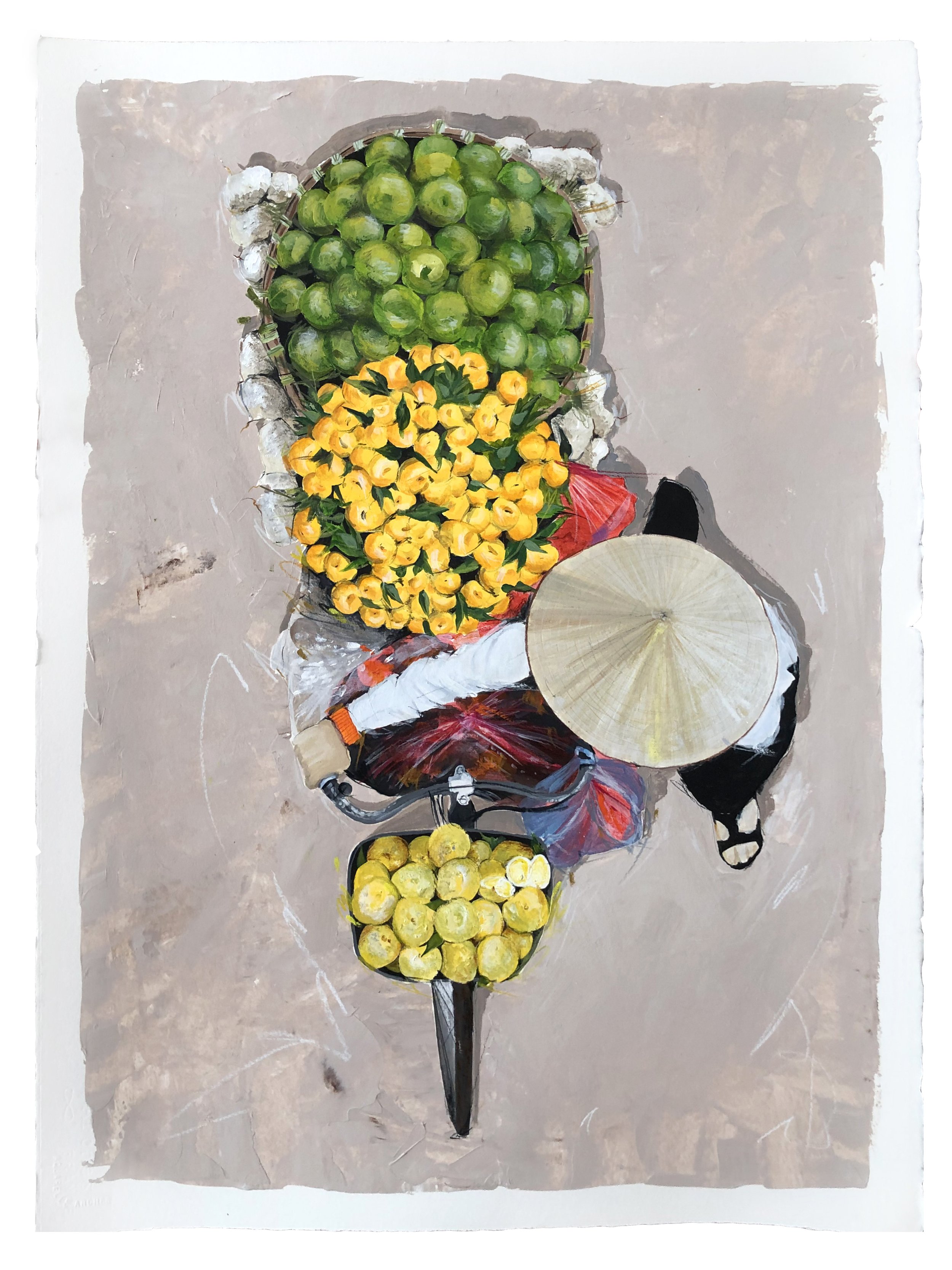 Street vendor, 90,5 x 71,5 cm