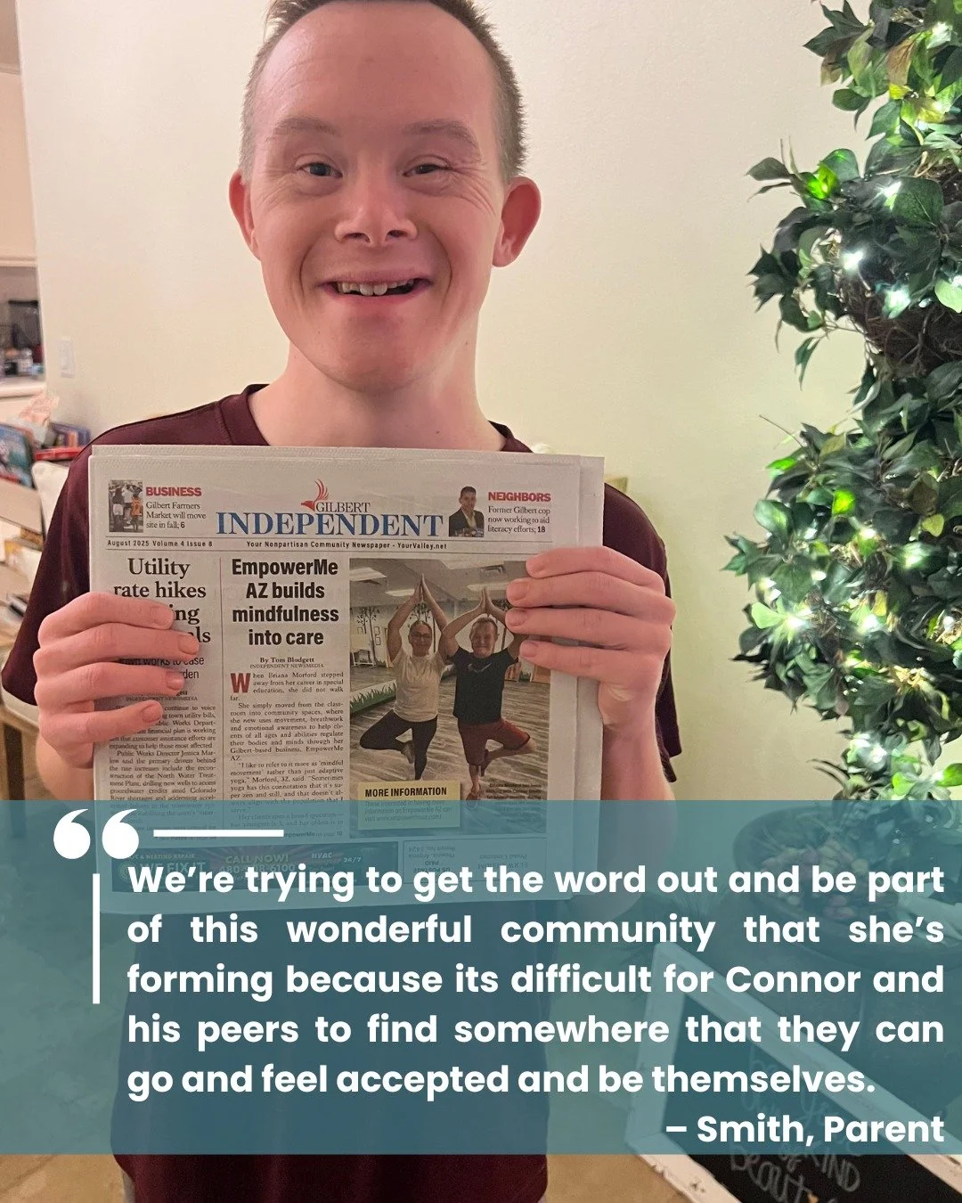 Honored that EmpowerMe was featured in the Gilbert Independent! 📰💫

This feature shines a light on what matters most: creating spaces where people of all ages and abilities can move, connect, and feel truly seen. More than anything, it&rsquo;s a ce