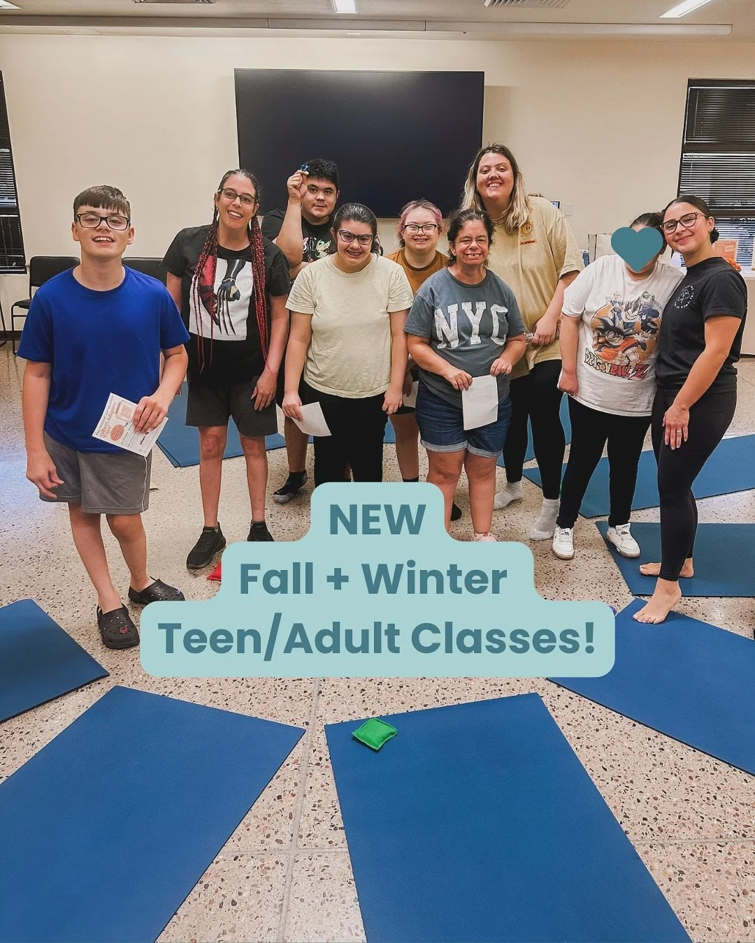 🍂 As our September summer series comes to a close, the fun is just getting started! Our fall and winter adaptive yoga sessions at the Gilbert Community Center are now OPEN for registration, packed with cozy themes, autumn vibes, and plenty of connec