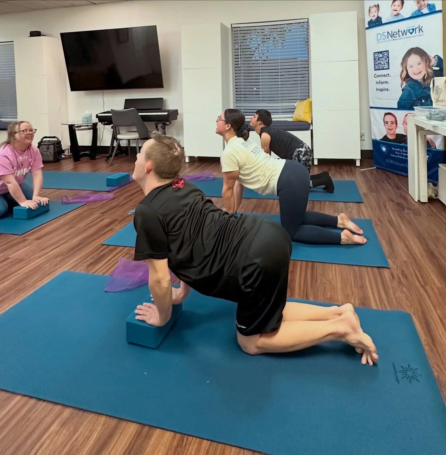 Such a joyful start with an incredible community. 💙

Honored to partner with the @downsyndromenetworkaz and bring movement and mindfulness to a space rooted in connection and joy.