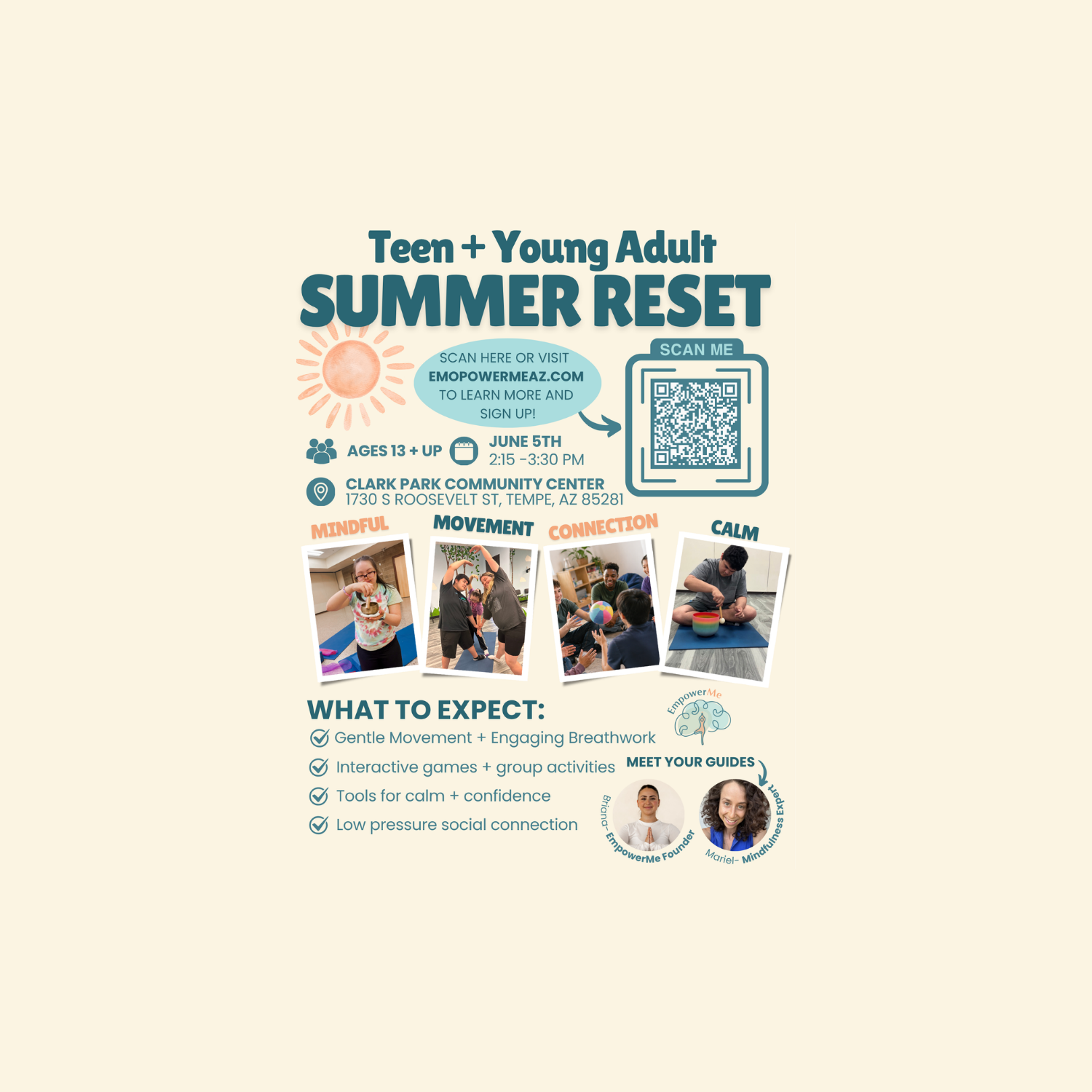 Teen & Young Adult Summer Reset Workshop!