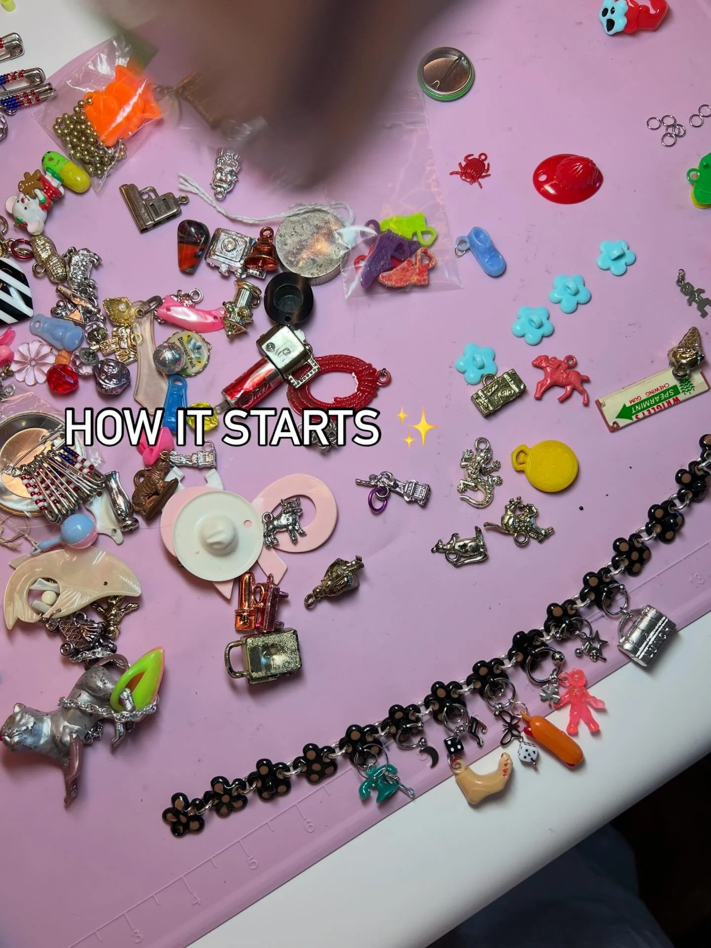 Each little station I melt and hand sculpt, and each little station holds one of my charms I've collected for TWENTY years! It took an eternity to make, but she's extra in the best way possible 

#maximalist #maximaliststyle #charmnecklace #charmneck