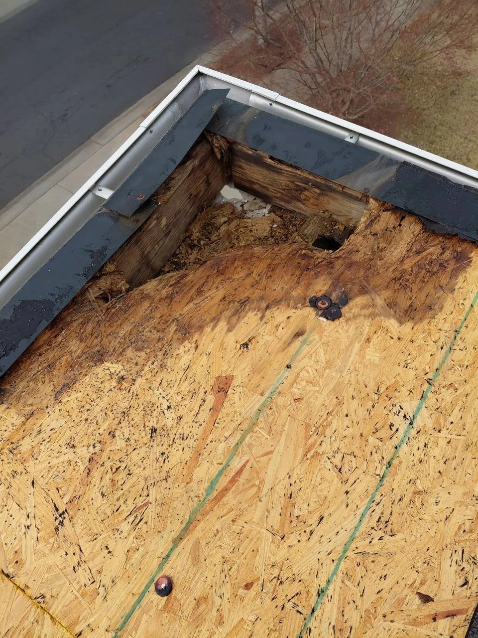 Water damaged roof repair