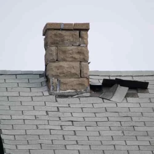 Broken shingles