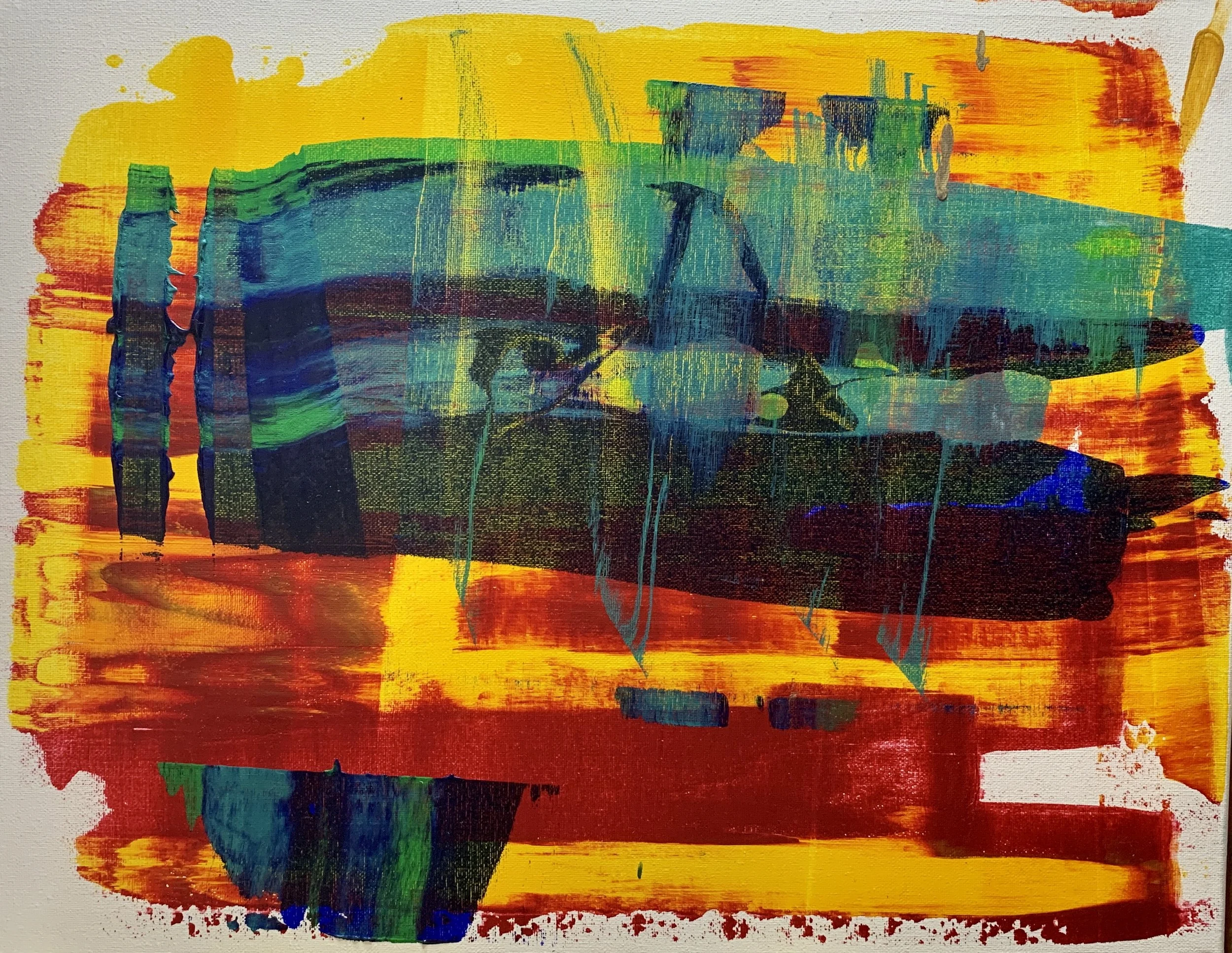 "Entry" 2019 20" x 16" Acrylic on canvas