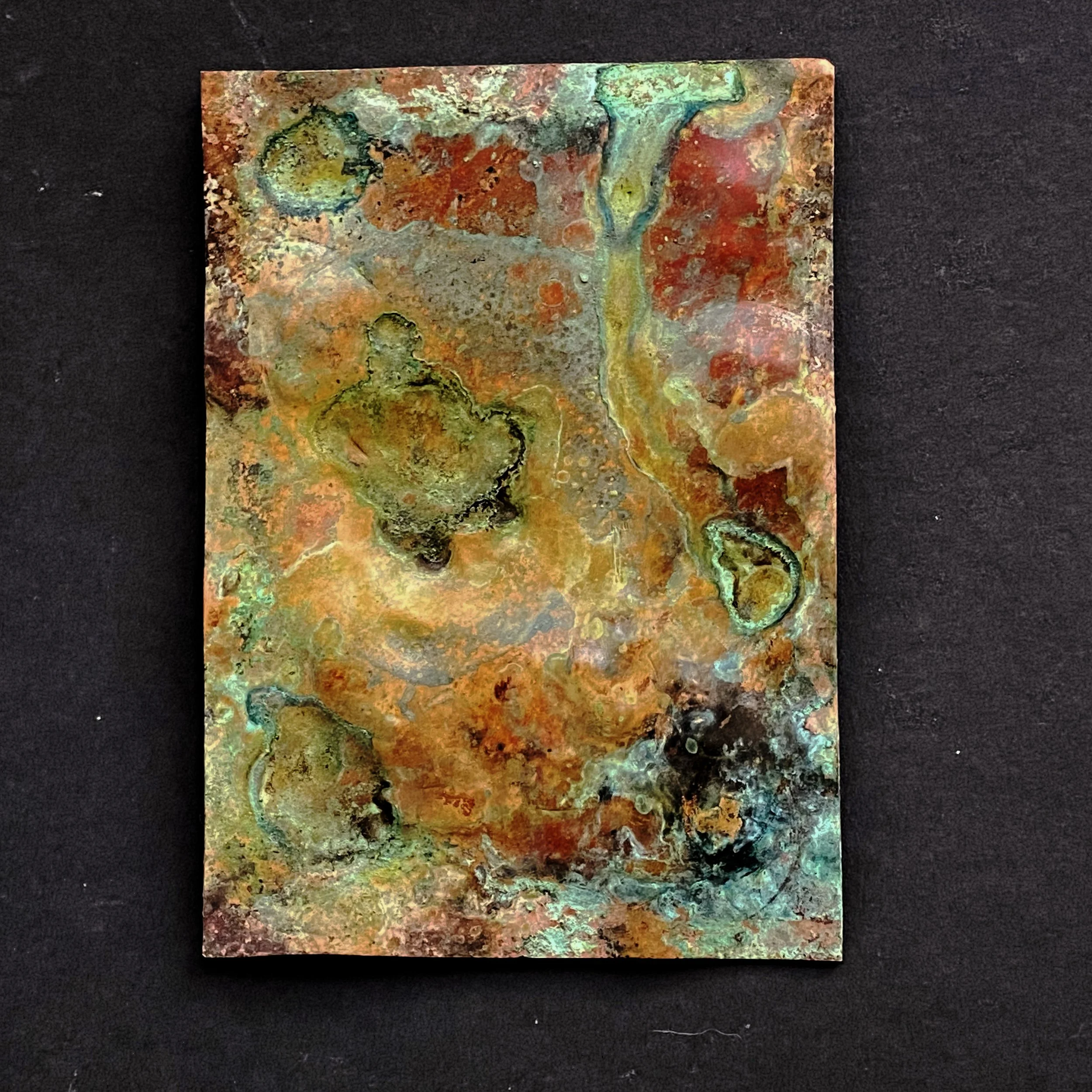 "Copper Study No. 6" 2021 5" x 4" Chemical etching on copper