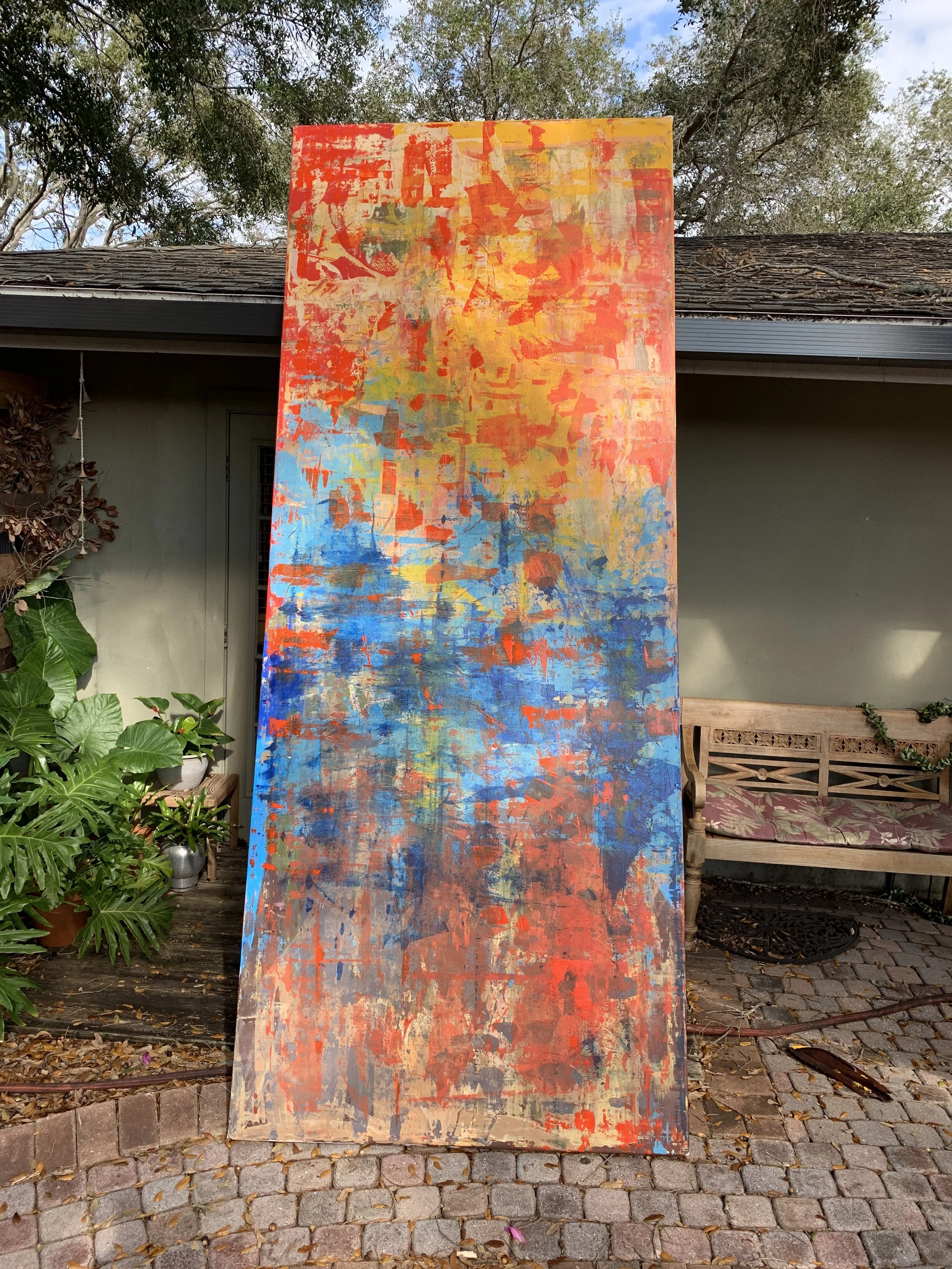 "Long Journey" 2019 10' x 4' Acrylic on canvas