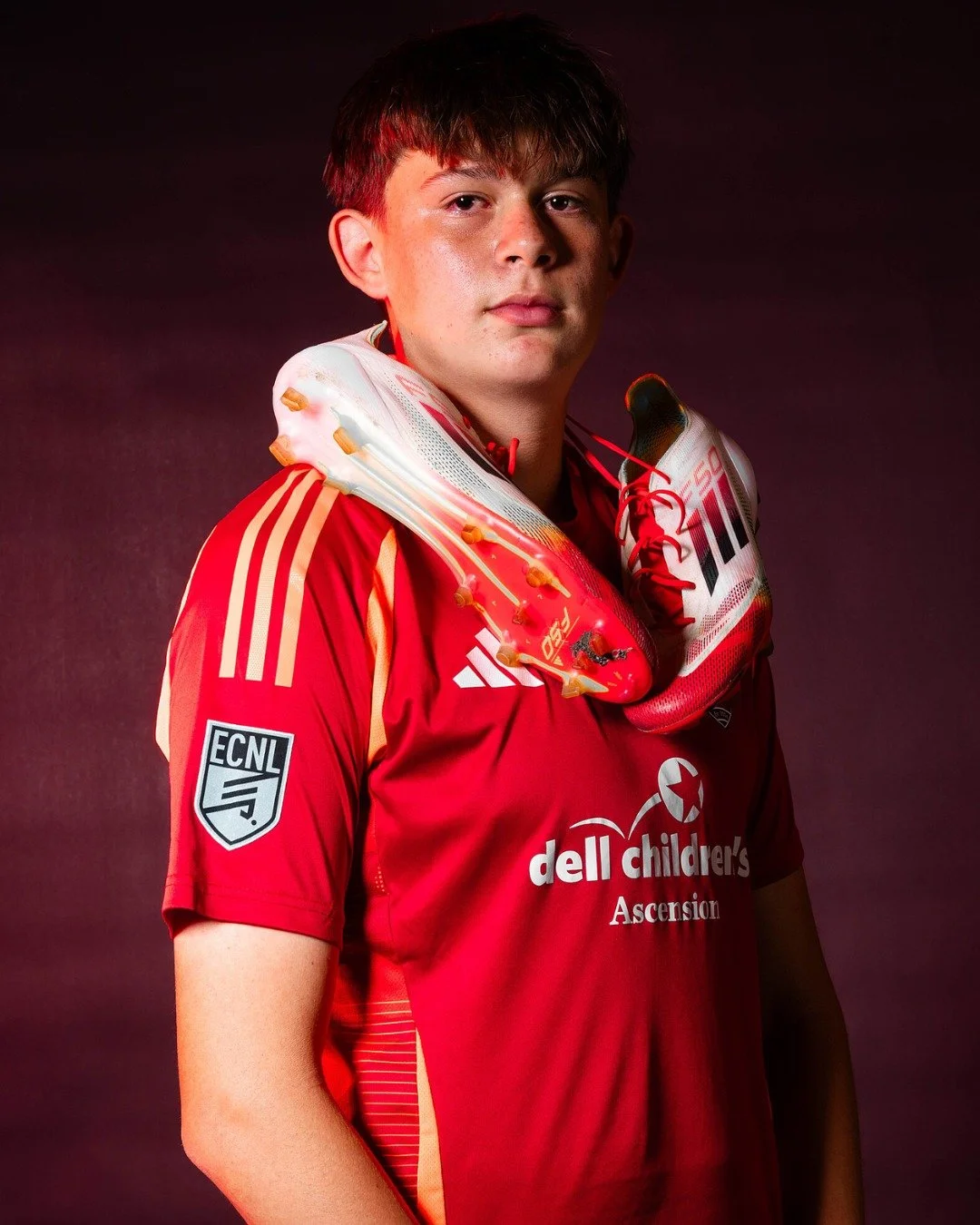 Lonestar player Ethan Miranda protecting the cleats 👟 We ❤️ our Lonestar gear! #WeAreLonestar #ClubSoccer #LonestarSC