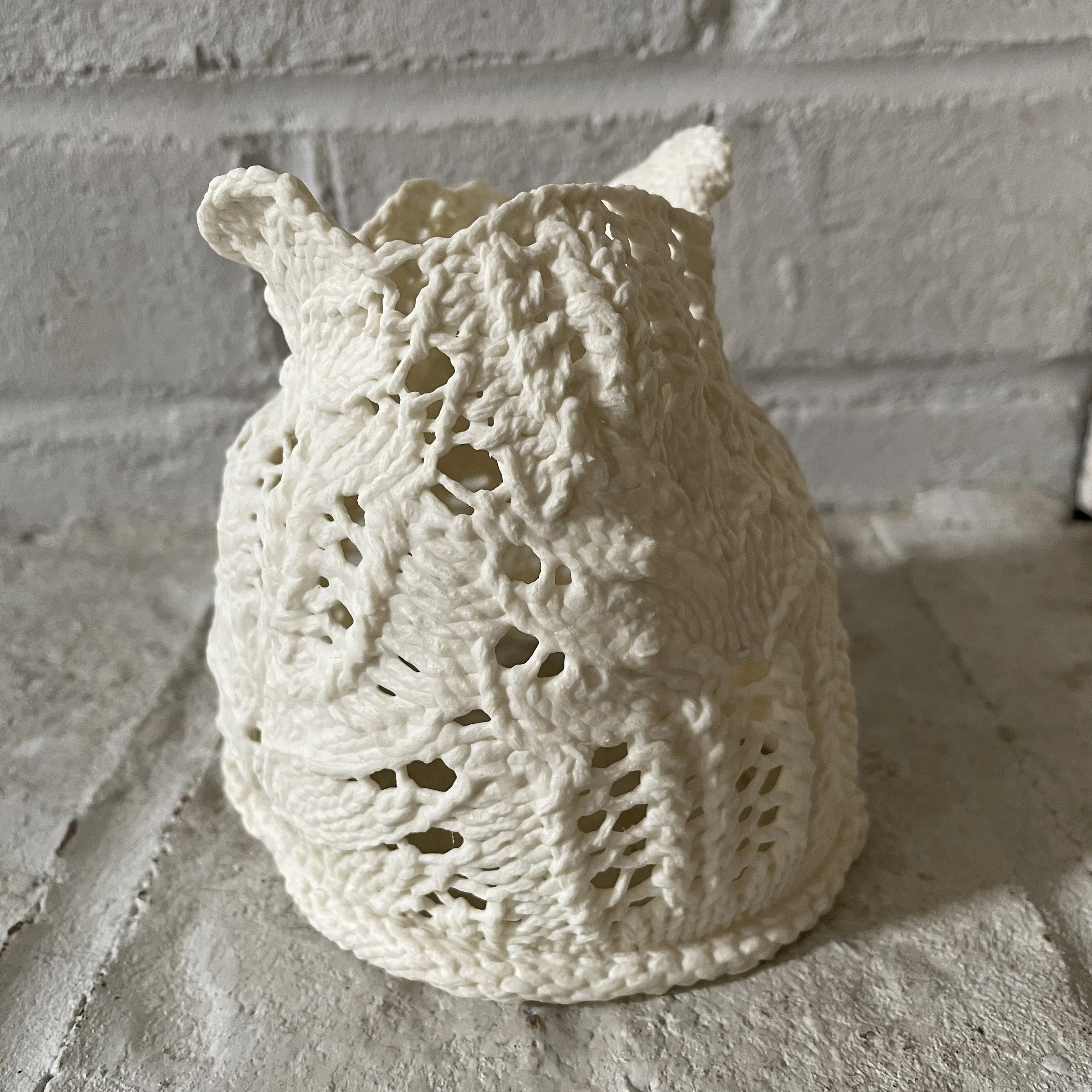 Knitted Lace Porcelain 1 ~votive~